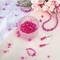 600 Pcs Crystal Glass Beads for Jewelry Making Bulk Faceted Gemstone Rondelle Loose Beads for Bracelet DIY Crafts 8 mm, 6 mm, 4 mm(Rose Red)